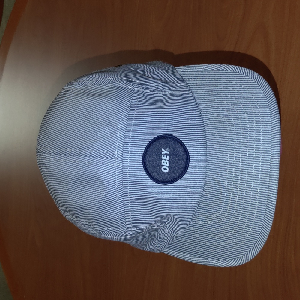 Obey 5-Panel Stitched Patch Stripes Strap-On Unis… - image 1